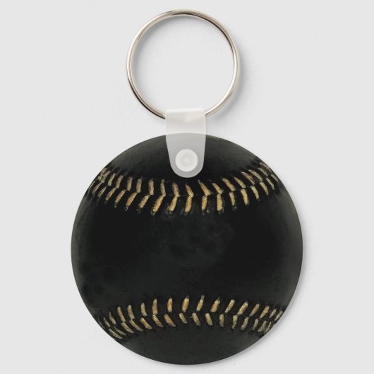 Sport, Baseball schwarz Schlüsselanhänger (Vorderseite)