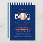 Sport Baseball Thema Es ist eine Baby-Dusche Einladung (Vorne/Hinten)
