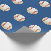 Sport-Baseball-Thema-Marine-Blau Geschenkpapier (Ecke)