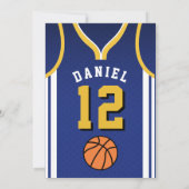 Sport Basketball 12 Geburtstagseinladung Einladung (Rückseite)