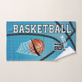 Sport 🏀 Basketball auf Baby Blue Background Handtuch (Handtuch)