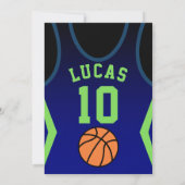 Sport Basketball Einladung zum Geburtstag (Rückseite)