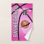 Sport 🏀 Basketball - Rosa / Anpassen Badhandtuch Set (Handtuch)
