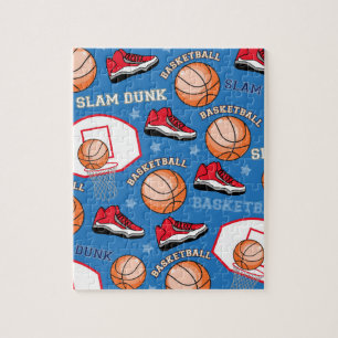 SPORT Basketball-Slam Dunk-Spaß-Athleten-Muster Puzzle