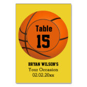 Sport Basketball Thema Personalisierte Tischnummer (Rückseite)