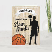 Sport Basketball Valentinstag Karte (Vorderseite)