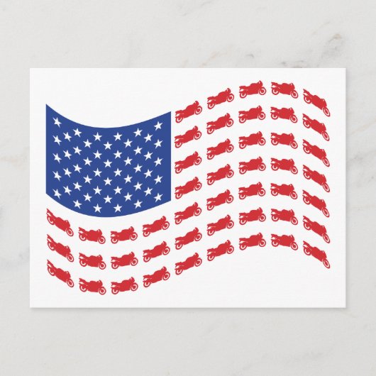 sPORT-bIKE-fLAG-wAVE Postkarte (Vorderseite)