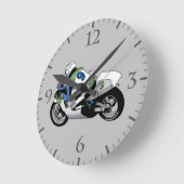 Sport Bike Motorrad Runde Wanduhr (Winkel)