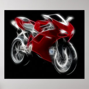 Sport Bike Racing Motorrad Poster