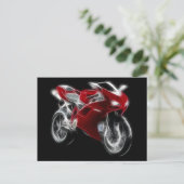 Sport Bike Racing Motorrad Postkarte (Stehend Vorderseite)