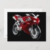 Sport Bike Racing Motorrad Postkarte (Vorne/Hinten)