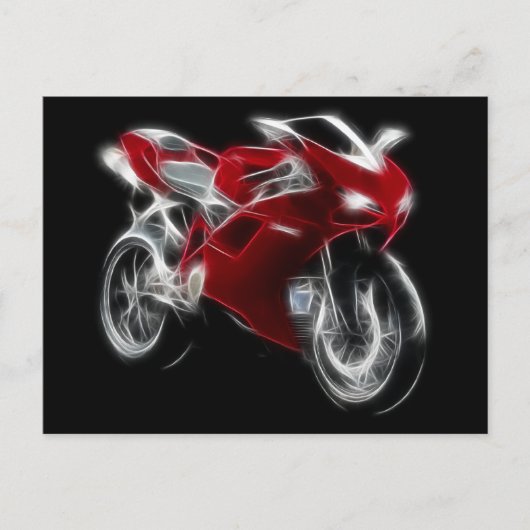 Sport Bike Racing Motorrad Postkarte (Vorderseite)