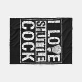 Sport Birdie Funny Badminton Players I Liebe Shutt Fleecedecke (Vorderseite (Horizontal))