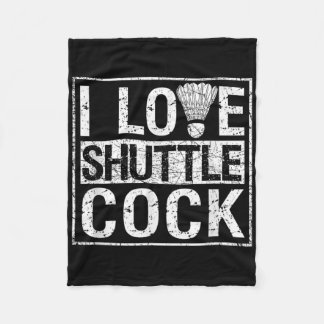 Sport Birdie Funny Badminton Players I Liebe Shutt Fleecedecke