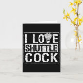 Sport Birdie Funny Badminton Players I Liebe Shutt Karte (Gelbe Blume)