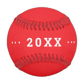 Sport Birthday gift idea custom name text red Baseball (Rückseite)