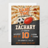 Sport birthday invite Soccer Football AFL Einladung (Vorne/Hinten)