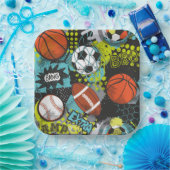 Sport Birthday Party I Sport Balls Pappteller (Party)