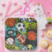 Sport Birthday Party I Sport Balls Pappteller (Party)