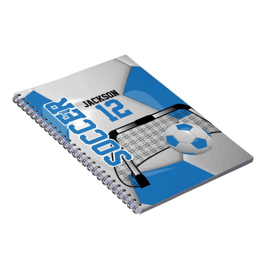 ⚽ Sport - Blau und Weiß Notizblock (Rechte Seite)