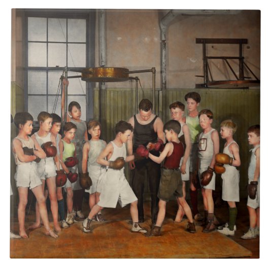 Sport - Boxen - Fäuste der Wut 1924 Fliese (Vorderseite)