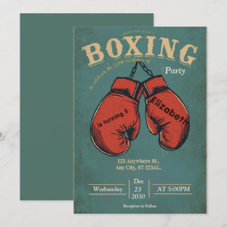 Sport-Boxen-Geburtstagseinladung Einladung