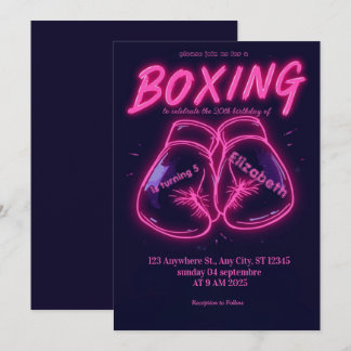 Sport-Boxen-Geburtstagseinladung Einladung
