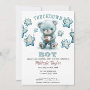 Sport Boy Football Es ist ein Baby-Duschbär Einladung