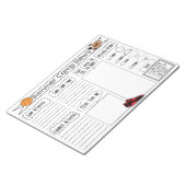 Sport Camp Letter Summer Camp Stationäre Notizblock (angewinkelt)