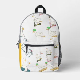 Sport-Cartoon-Enten Bedruckter Rucksack