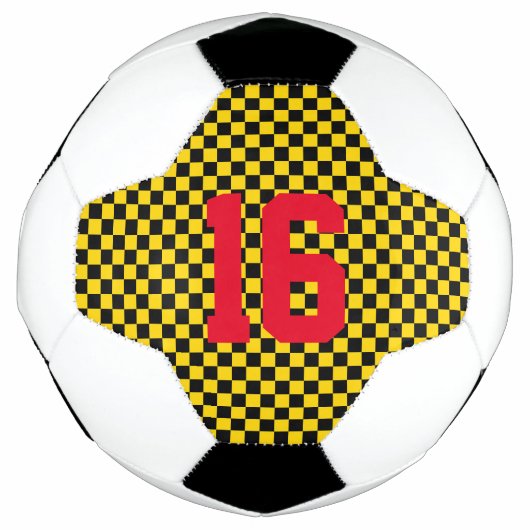 Sport Checkerboard Team Player NUMMER Ziel Fußball (Vorderseite)