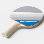 Sport Cloudy Blue Sky Stripes with Name Tischtennis Schläger (Vorderseite)