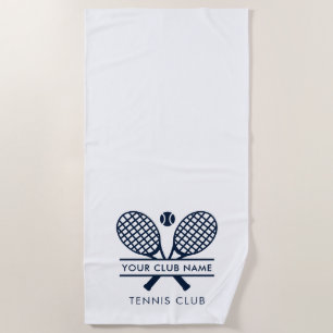 Sport Club Name Tennis Team Jede Farbe Weiß Strandtuch