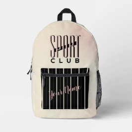Sport Club Pastell Pink Bedruckter Rucksack