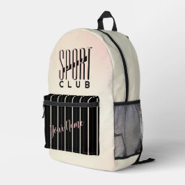 Sport Club Pastell Pink Bedruckter Rucksack