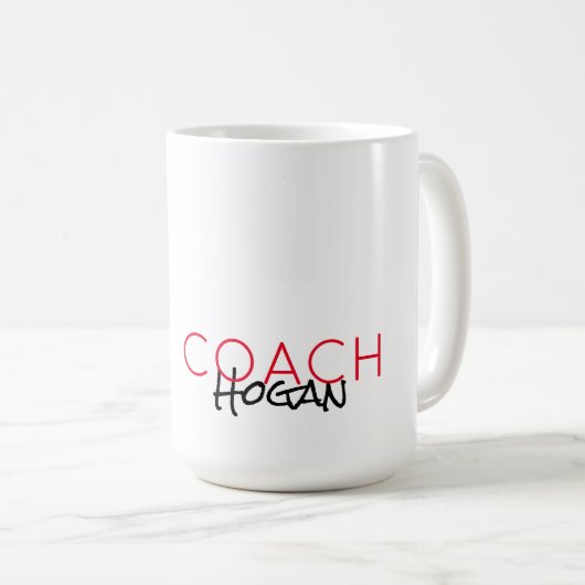 Sport COACH NAME Team Farben Moderne Dankbarkeit G Kaffeetasse (VorderseiteRechts)