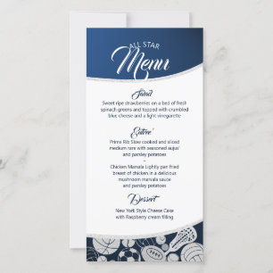 Sport Combo All Star Menü Blue Save The Date