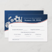 Sport Combo Response Card mit Abendessen RSVP Karte (Vorne/Hinten)