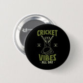 Sport Cricket Spieler Cricket Vibes Button (Vorne & Hinten)