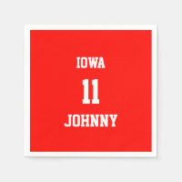 Sport Custom Candy Apple Red Paper Napkins