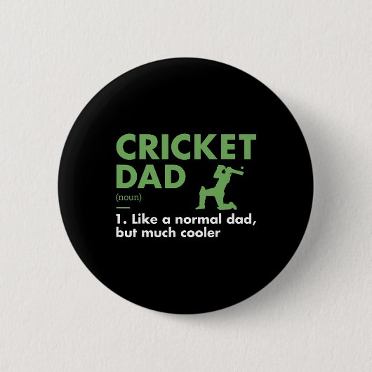Sport Dad Definition Cricket Button (Vorderseite)