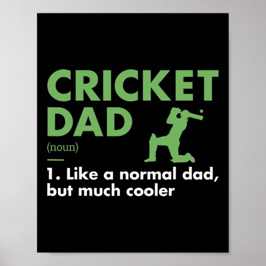 Sport Dad Definition Cricket Poster (Vorne)