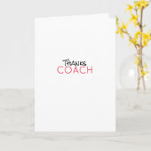 Sport DANK COACH Team Farben Moderne Karte (Gelbe Blume)