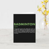 Sport Definition Badminton Karte (Gelbe Blume)