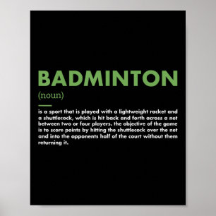 Sport Definition Badminton Poster