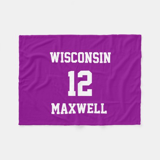 Sport Deine eigene dunkle Magenta Fleecedecke (Vorderseite (Horizontal))