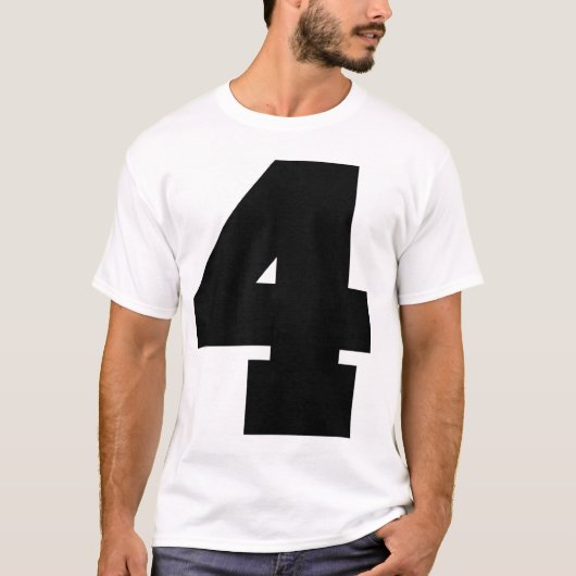 Sport der Nr.-4 (frontside und Rückseitendruck) T-Shirt (Vorderseite)