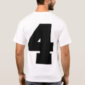 Sport der Nr.-4 (frontside und Rückseitendruck) T-Shirt (Rückseite)
