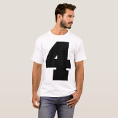 Sport der Nr.-4 (frontside und Rückseitendruck) T-Shirt (Vorne ganz)