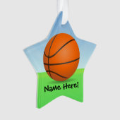 Sport des Basketball-der personalisierte Kindes Ornament (Vorderseite)